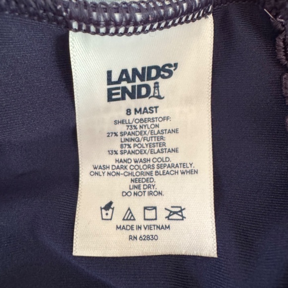 NWOT Lands' End Women's One Piece Rash-guard Swimsuit Sz. 8 - Picture 3 of 10